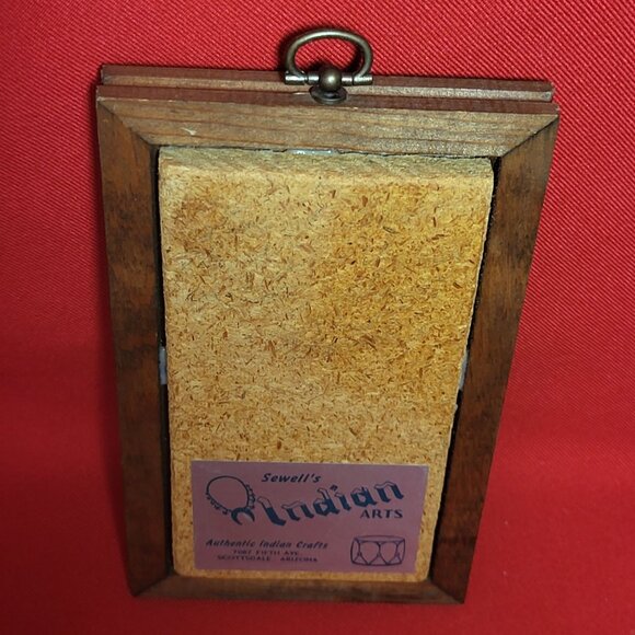 Vintage Navajo Indian Sand Painting Wall Hanging Decor - Picture 4 of 11